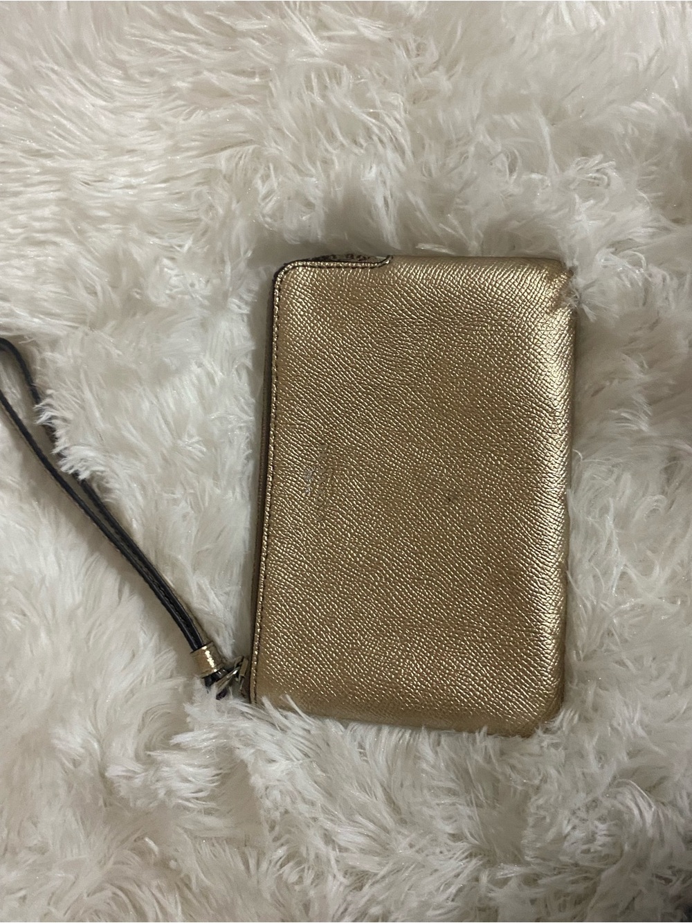 Coach Metallic Gold Wristlet Clutch
